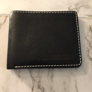 Bifold Black Leather Wallet (New)